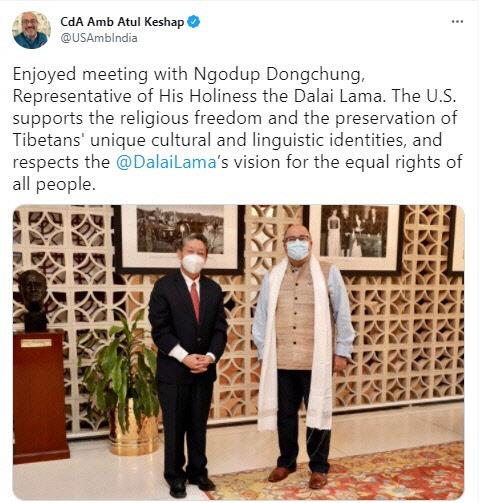 [아툴 케샵 주인도 미국 대사 트위터 캡처]